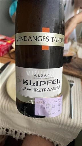 Alsace Vendanges Tardives Klipfel Vendanges Tardives 2020