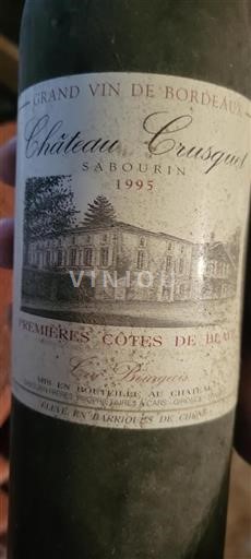 Bordeaux Määrittelemätön Cru Bourgeois Château Crusquet Sabourin 1995