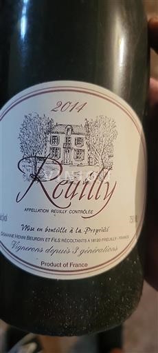 Loire Valley Reuilly Domaine Henri Beurdin et Fils 2014