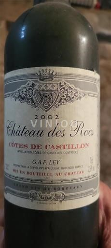 Bordéus Não especificado Château Des Rocs 2002