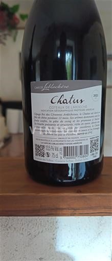 Alpes e regiões Ródano Coteaux de l'Ardèche Cave de Lablachère Chatus 2023