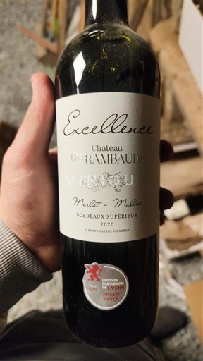 Bordeaux Bordeaux Supérieur Château Les Rambauds Excellence 2020