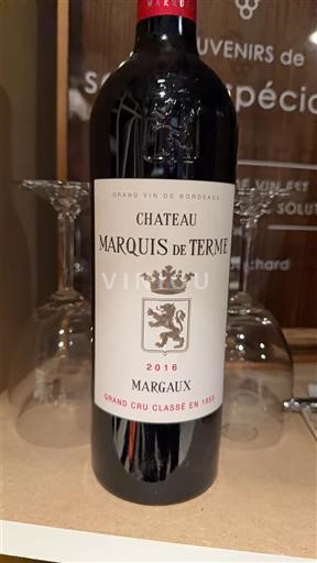 Bordeaux Margaux Grand Cru Château Marquis de Terme 2016