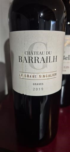 Bordéus Graves Château Barrailh La Grave Singalier 2019