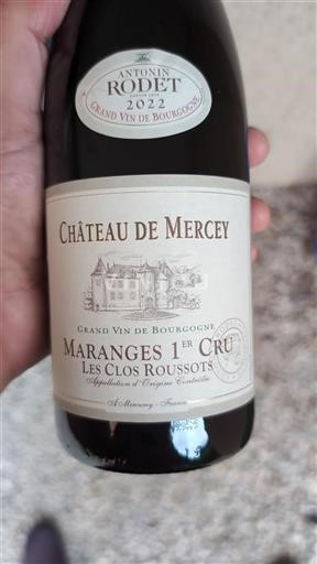 Borgogna Maranges Premier Cru Château Mercey Les Clos Roussots 2022