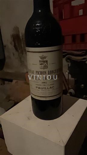 Bordeaux Pauillac Grand Cru Château Pichon Longueville Comtesse de Lalande 1992