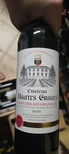 Bordeaux Saint-Émilion Grand Cru Grand Cru Château Hautes Graves 2020