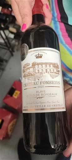 Bordeaux Blaye-Côtes-de-Bordeaux Château Fombrion 2020