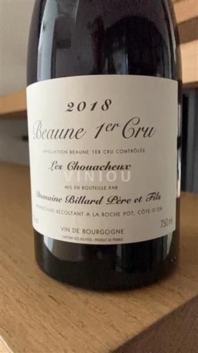 Burgundsko Beaune Premier Cru Domaine Billard Père et Fils Les Chouacheux 2018