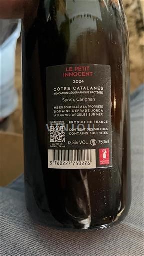 Languedoc and Roussillon Côtes Catalanes Domaine Deprade Jorda Le Petit Innocent 2024