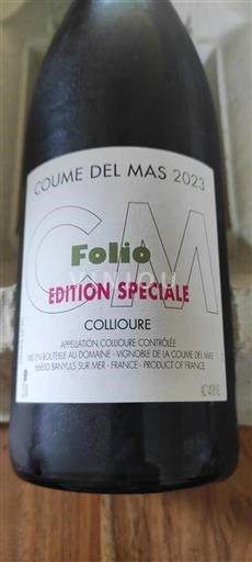 Roussillon Collioure Coume del Mas Folio Edition Spéciale 2023