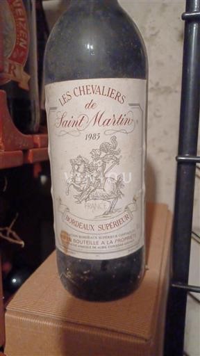 Bordeaux Bordeaux supérieur Les Chevaliers de Saint Martin 1985
