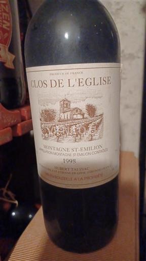 Bordeaux Montagne-Saint-Émilion Clos de l'Eglise 1998
