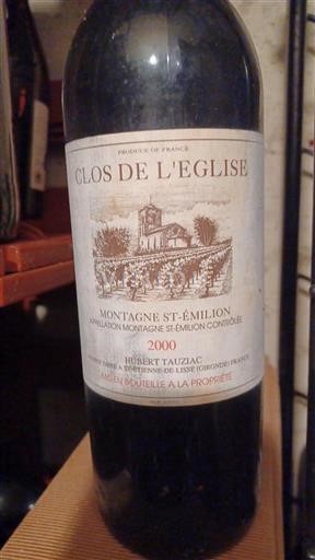 Bordeaux Montagne-Saint-Émilion Clos de l'Eglise 2000