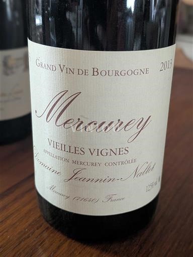 Bourgogne Mercurey Domaine Jeannin-Naltet Vieilles Vignes 2013