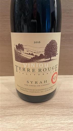 California AVAs Unspecified Terre Rouge 2016