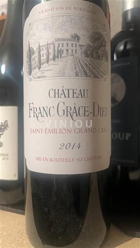 Bordeaux Saint-Émilion Grand Cru Grand Cru Château Franc Grâce-Dieu 2014