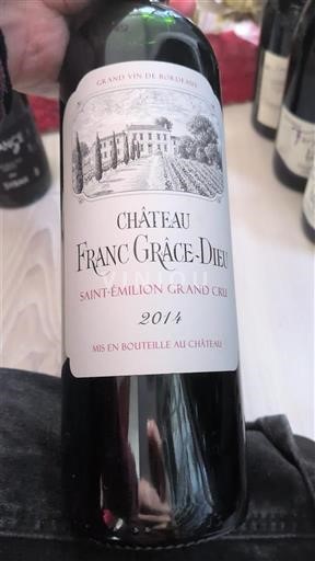 Bordo Сент-Емилион Гранд Кру Grand Cru Château Franc Grâce-Dieu 2014