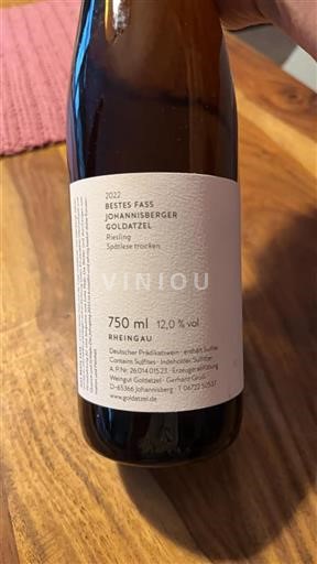 Rheingau Johannisberg Weingut Goldatzel Bestes Fass Johannisberger Goldatzel Spätlese 2022