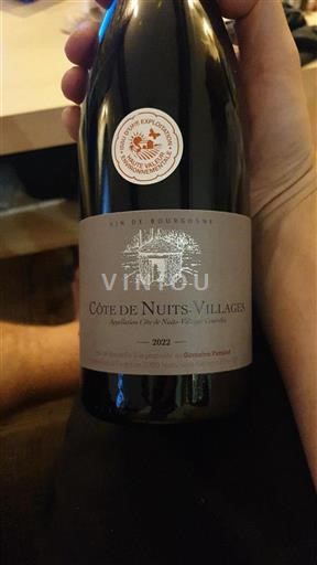Vin Rouge sec Domaine Pansiot 2022 France Bourgogne Côte de nuits villages AOC hve
