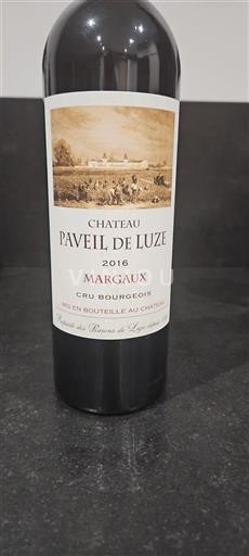 Bordeaux Margaux Cru Bourgeois Paveil de Luze 2016