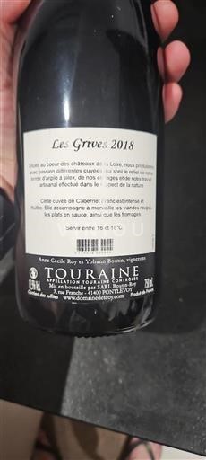 Loirevallei Touraine Domaine Des Roy Les Grives 2018
