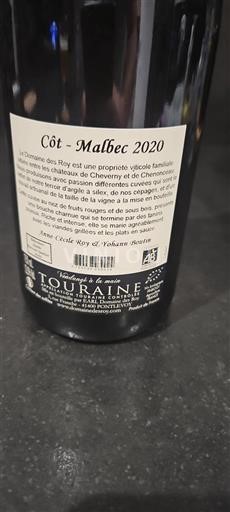 Loirevallei Touraine Domaine Des Roy Côt - Malbec 2020