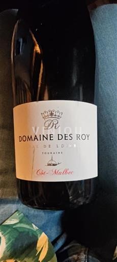 Vin Rouge sec Côt - Malbec Domaine Des Roy 2020 France Vallée de la Loire Touraine AOC bio