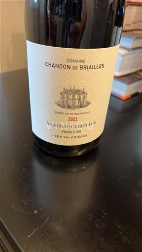 Burgundy Aloxe-Corton Premier Cru Domaine Chandon de Briailles Les Valozières 2022