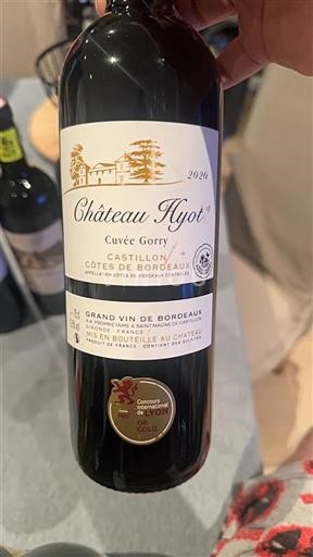 Bordeaux Castillon-côtes-de-bordeaux Château Hyot Gorry 2020