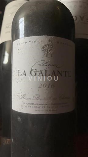 Bordeaux Bordeaux Supérieur Château La Galante 2016