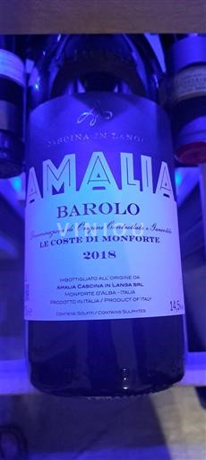 Piedmont Wines Barolo Amalia Cascina in Langa Le Coste di Monforte 2018