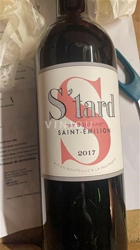 Viner Rouge sec S'tard Soutard 2017 Frankrike Bordeaux Saint-Émilion AOC