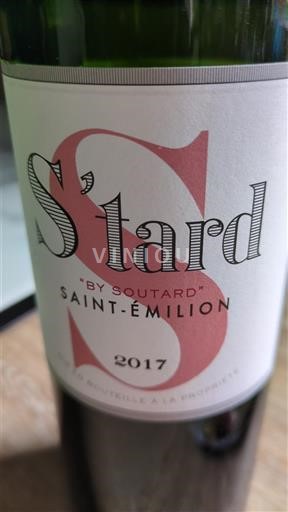 Bordeaux Saint-Émilion Soutard S'tard 2017