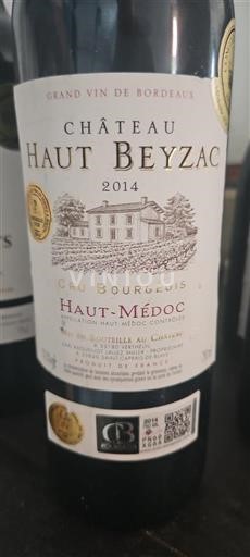Bordeaux Haut-Médoc Cru Bourgeois Château Haut Beyzac 2014