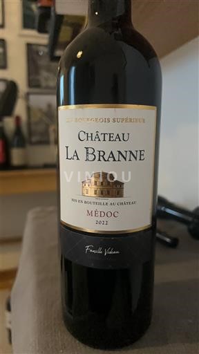Bordeaux Médoc Cru Bourgeois Supérieur Château La Branne 2022