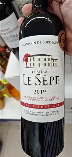 Bordeaux Château Le Sèpe Initiale 2019
