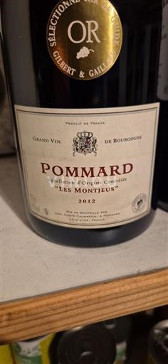 Borgoña Pommard Coste-Caumartin Les Montjeus 2012