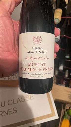 Rhônen laakso Muscat de Beaumes de Venise Vignoble Alain Ignace Le Péché d'Émilie 2018