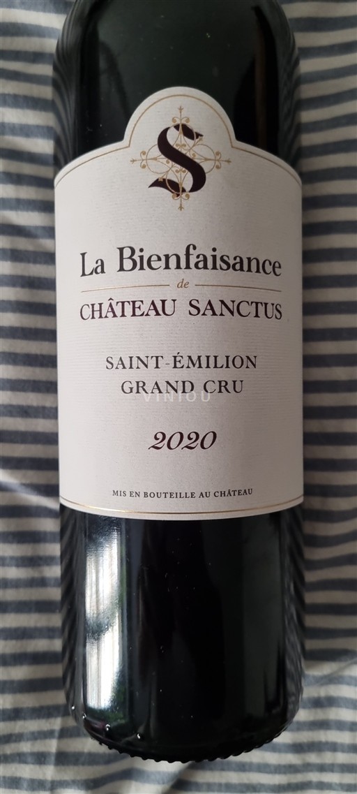 Bordeaux Saint-Émilion Grand Cru Château Sanctus La Bienfaisance 2020