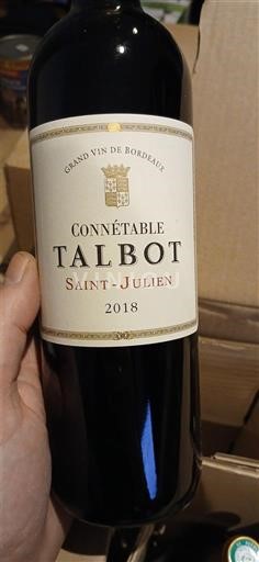 Bordeaux Saint-Julien Grand Cru Château Talbot Connétable 2018