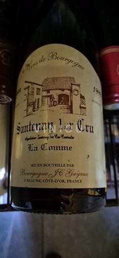 Borgoña Santenay Premier Cru Bourgogne JC Guyaux La Comme 1999