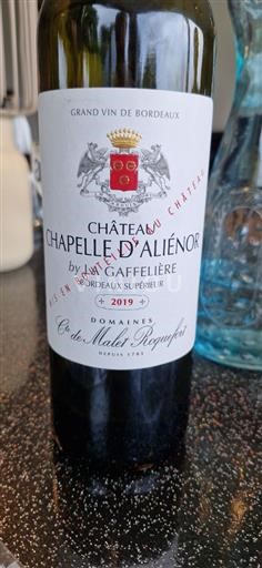 Bordeaux Bordeaux Supérieur Chapelle Aliénor 2019