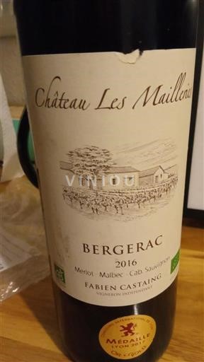 Sydvestfrankrig Bergerac Château Les Maillens 2016