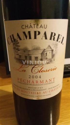 Sydväst Pécharmant Château Chamarel La Closerie 2004
