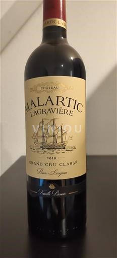 Bordeaux Pessac-Léognan grand cru classé Château Malartic Lagravière 2018