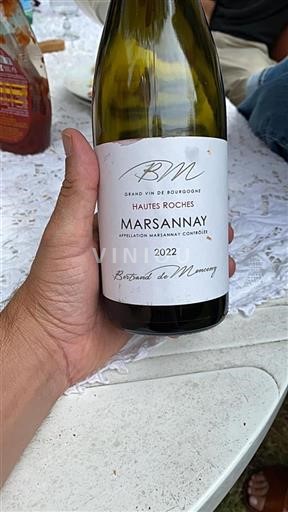 Burgundi Marsannay Bertrand de Monceny Hautes Roches 2022