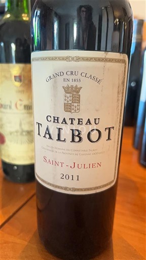 Bordéus Saint-Julien Grand Cru Château Talbot 2011