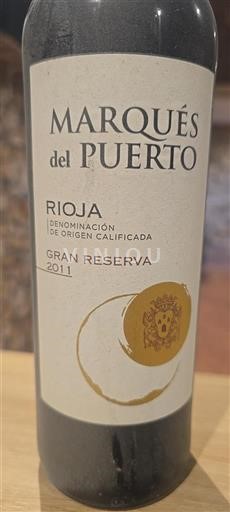 La Rioja Rioja Marqués del Puerto Gran Reserva 2011