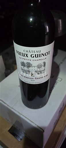 Bordoja Saint-Émilion Grand Cru Grand Cru Château Vieux Guinot La Petite Chapelle 2019